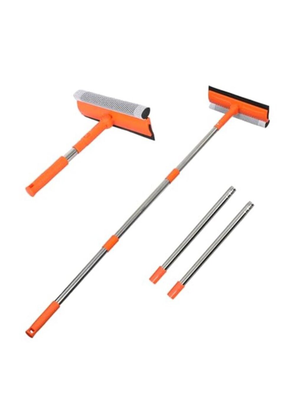 Professional Window Squeegee,2 in 1 Squeegee Window Cleaner with Long Stainless